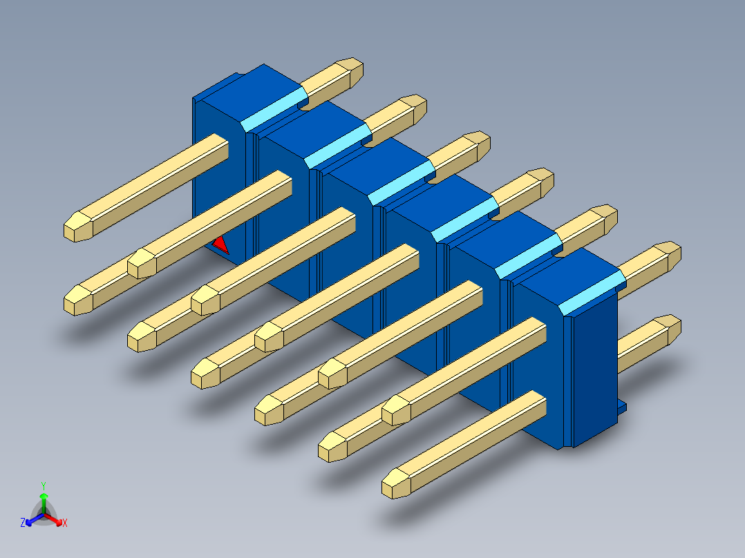 彩色公头100mil（2.54mm）系列-DS1021_blue_2x06p_100mil_Type1_rev1.0