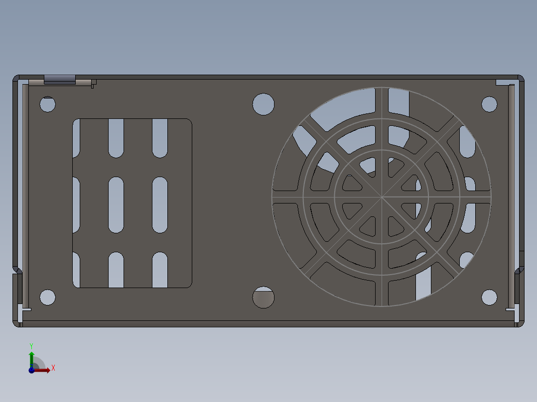电源外壳前视图