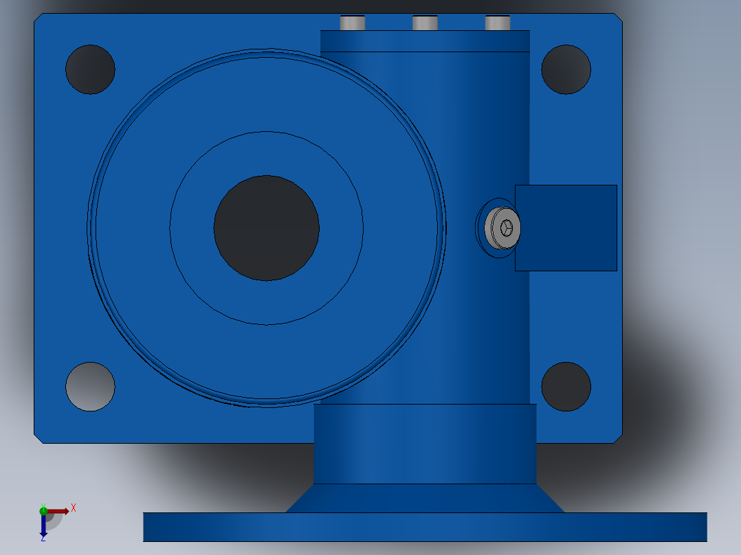 旋转磁场抛光装置俯视图