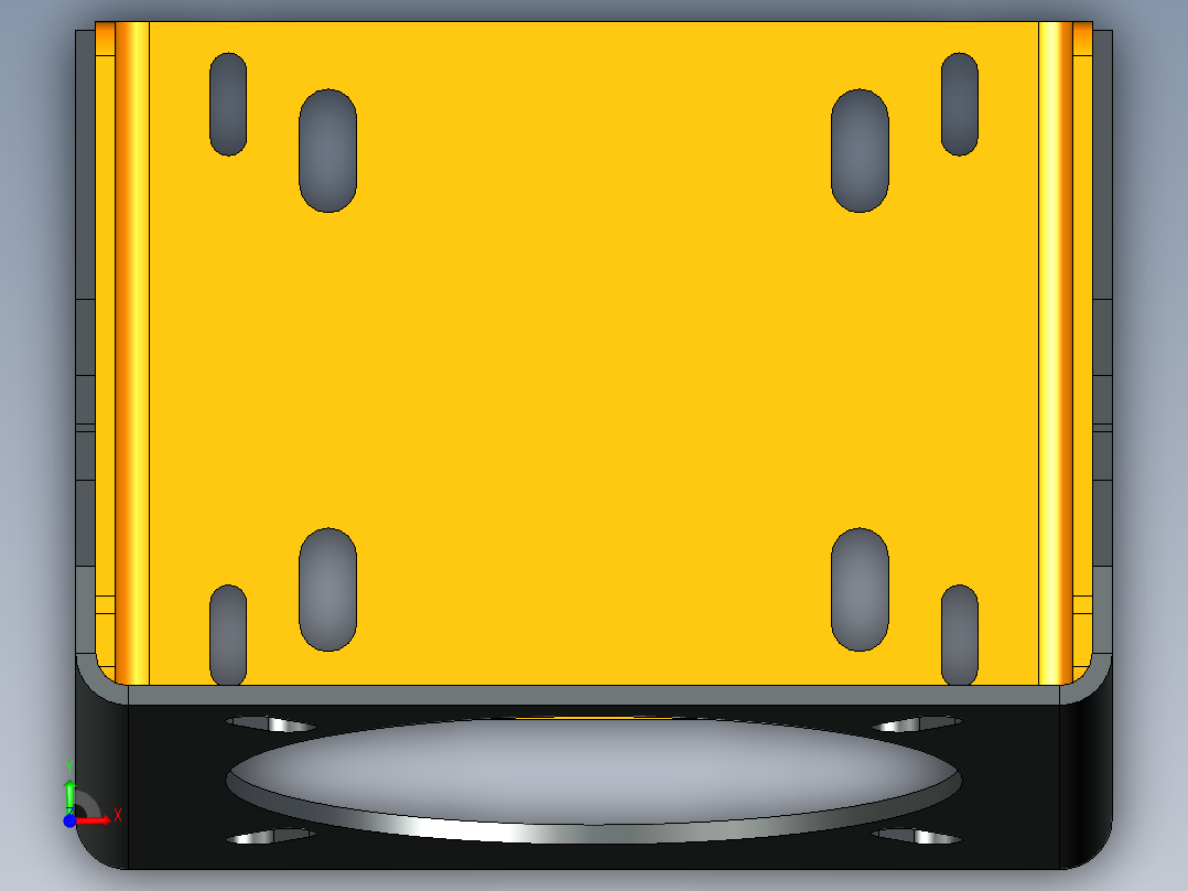 风扇安装架前视图