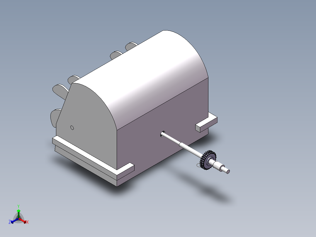 深耕机模型正等轴测图