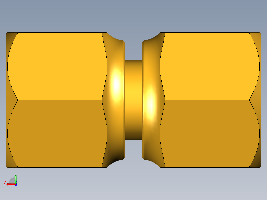 扩口式工业通用硬管接头Swivel Nut Valve Connector 14FSV-10后视图