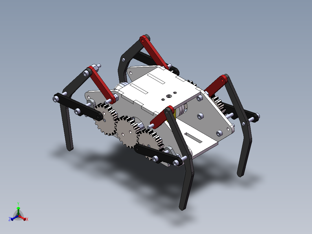 机械蜘蛛ara_a+mec_nica-Mecanismo+de+Klann正等轴测图