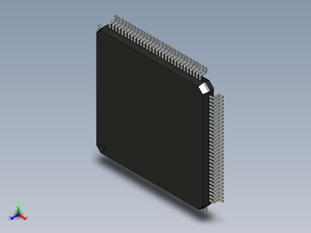 元器件3D封装LQFP120_FPT-120P-M0586正等轴测图