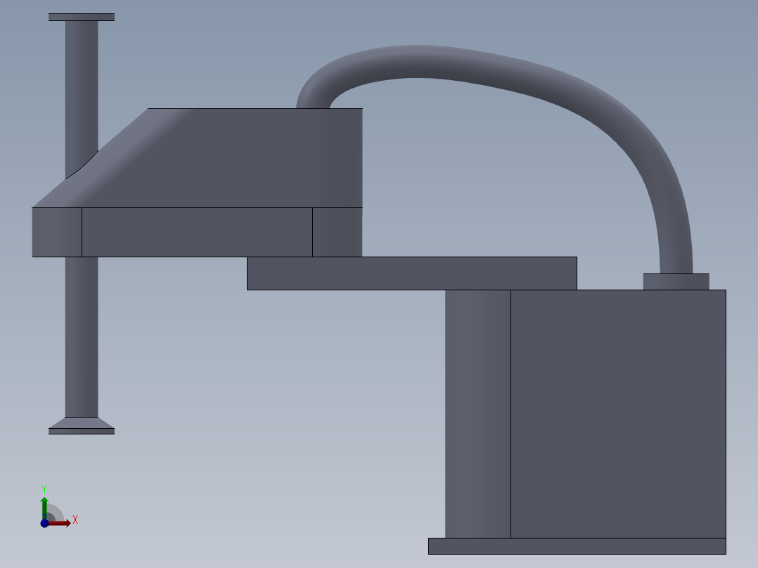 scara机器人设计模型前视图
