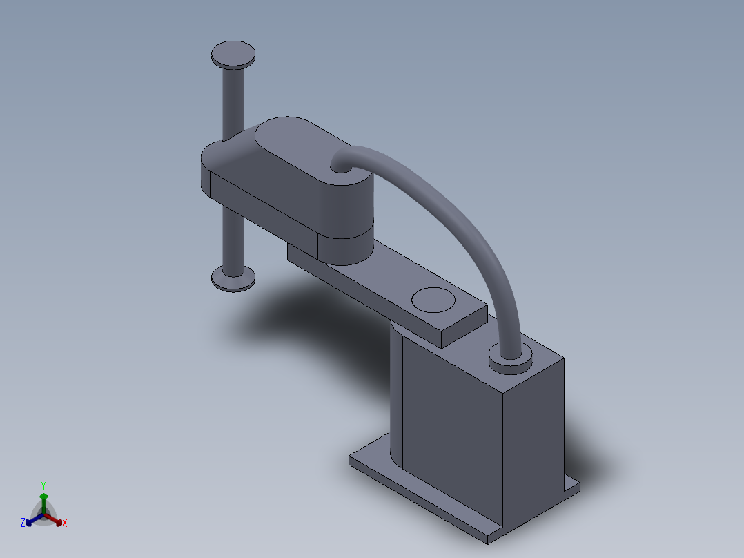 scara机器人设计模型正等轴测图