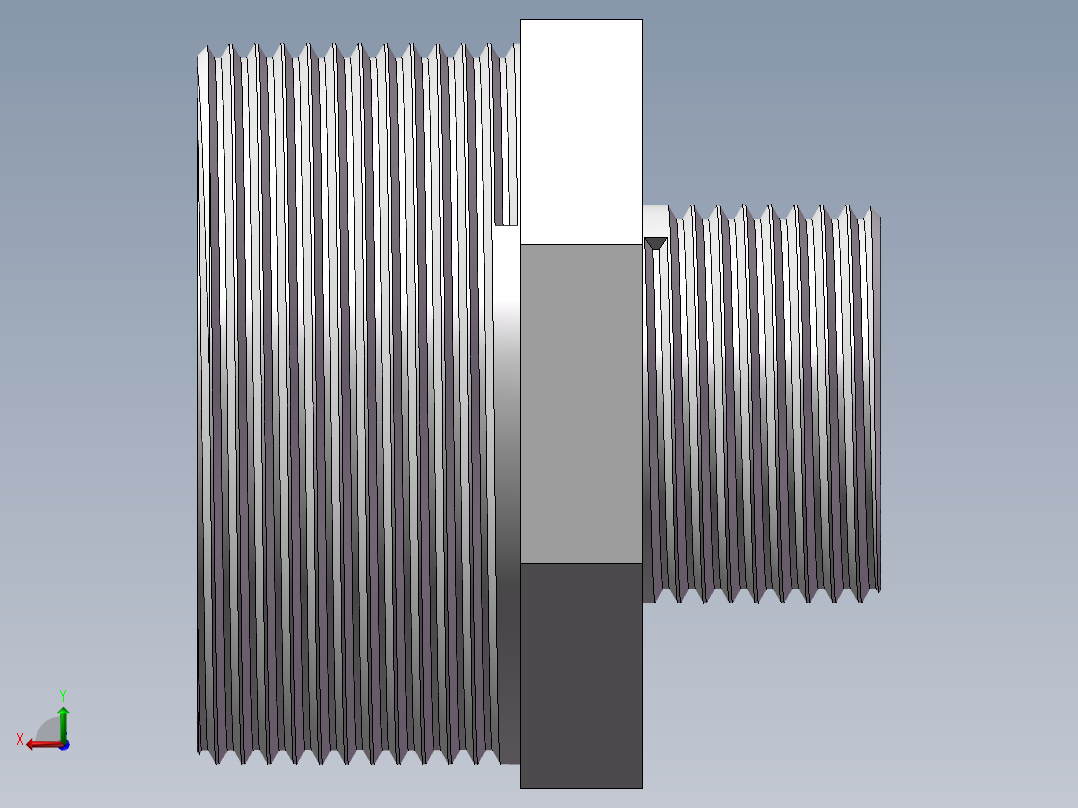 对丝-六角异径 DN50-DN25后视图