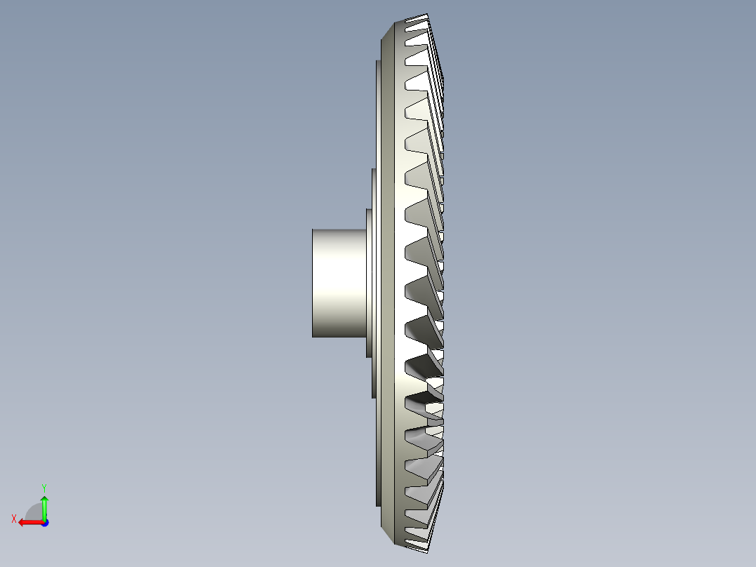 螺旋锥齿轮后视图