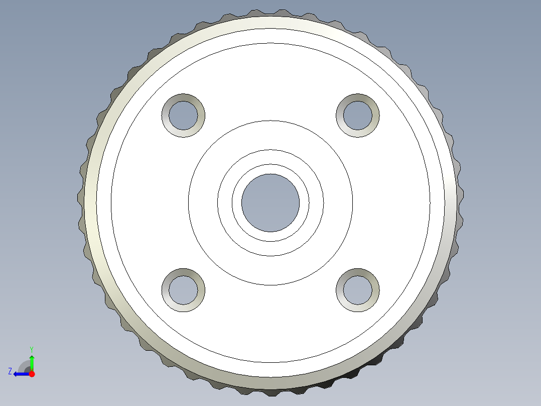 螺旋锥齿轮右视图