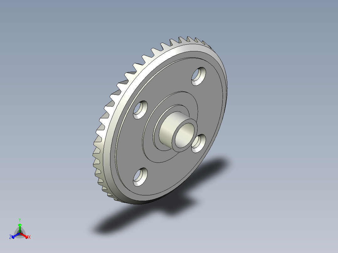 螺旋锥齿轮正等轴测图
