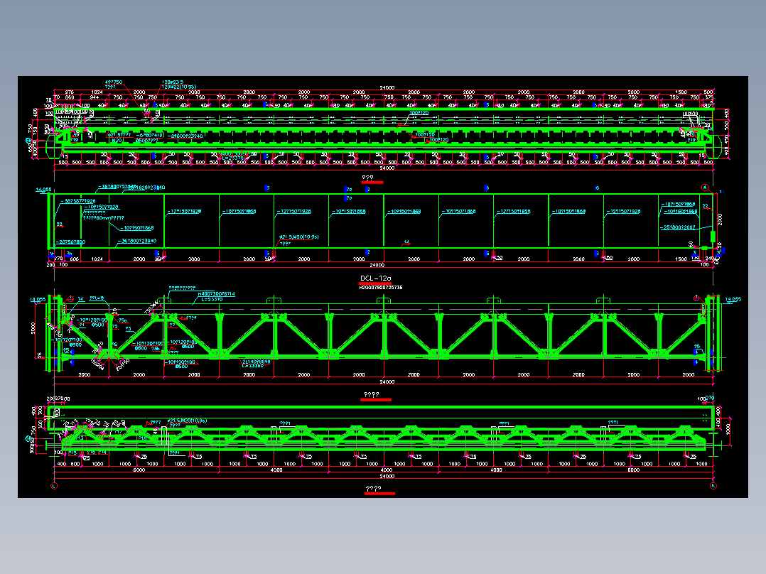 某经典5种钢结构吊车梁设计CAD布置图