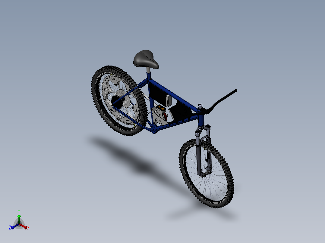 3D打印电动自行车--sw stp正等轴测图