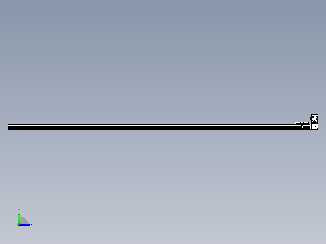 同步带全封闭直线模组TPA-HCB-105D-90-L2800-RU-Y-P20-N3左视图