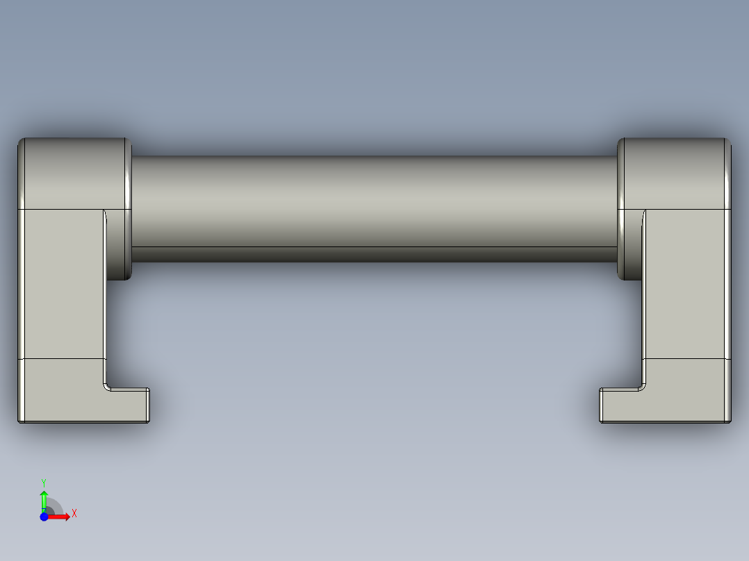 取手(鋁合金)(A)RR-3D多系列多零件图纸模型前视图