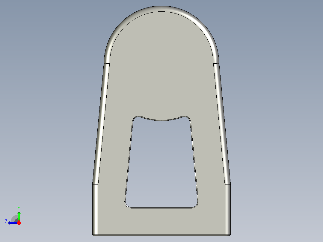取手(鋁合金)(A)RR-3D多系列多零件图纸模型右视图