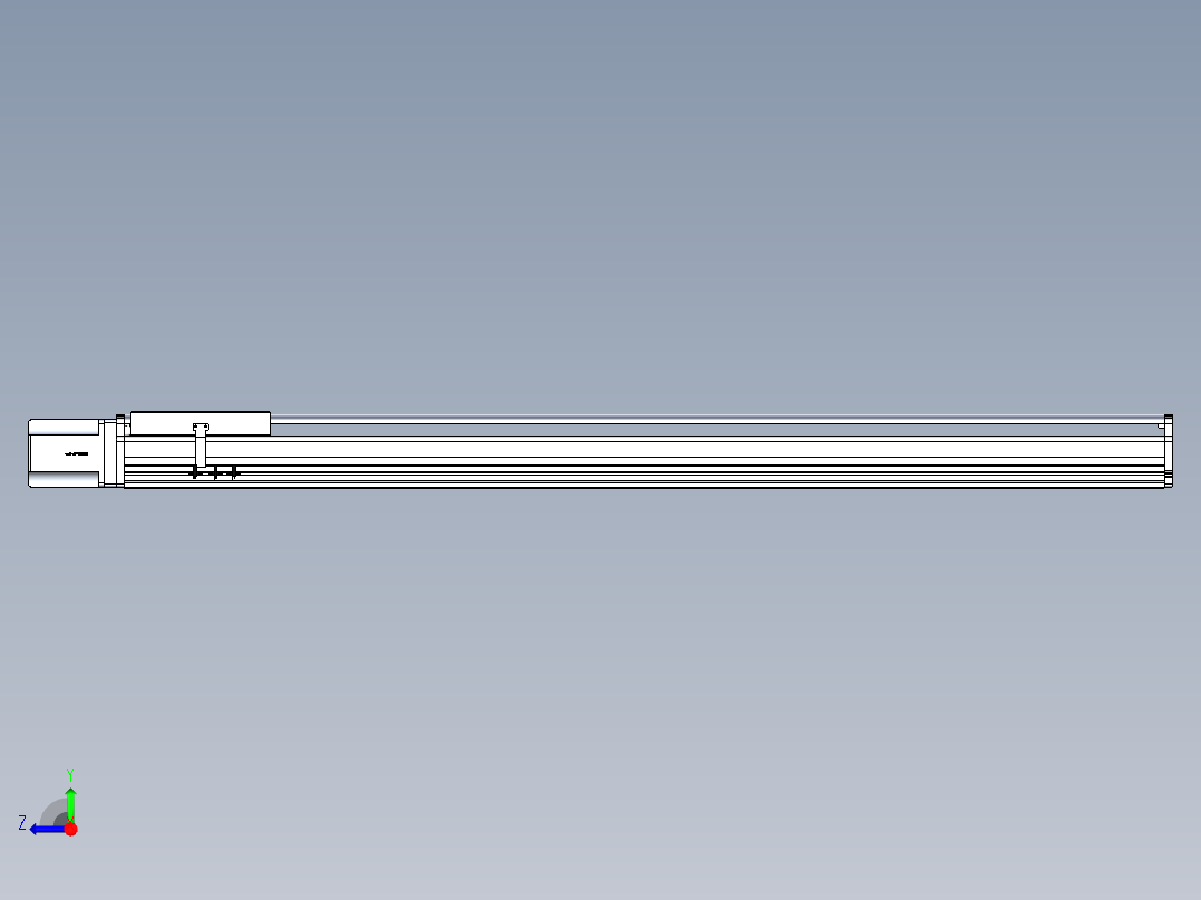 东锦丝杆传动-直线滑台模组DH270-C-L10-S1650-BC-T1000W-C3右视图
