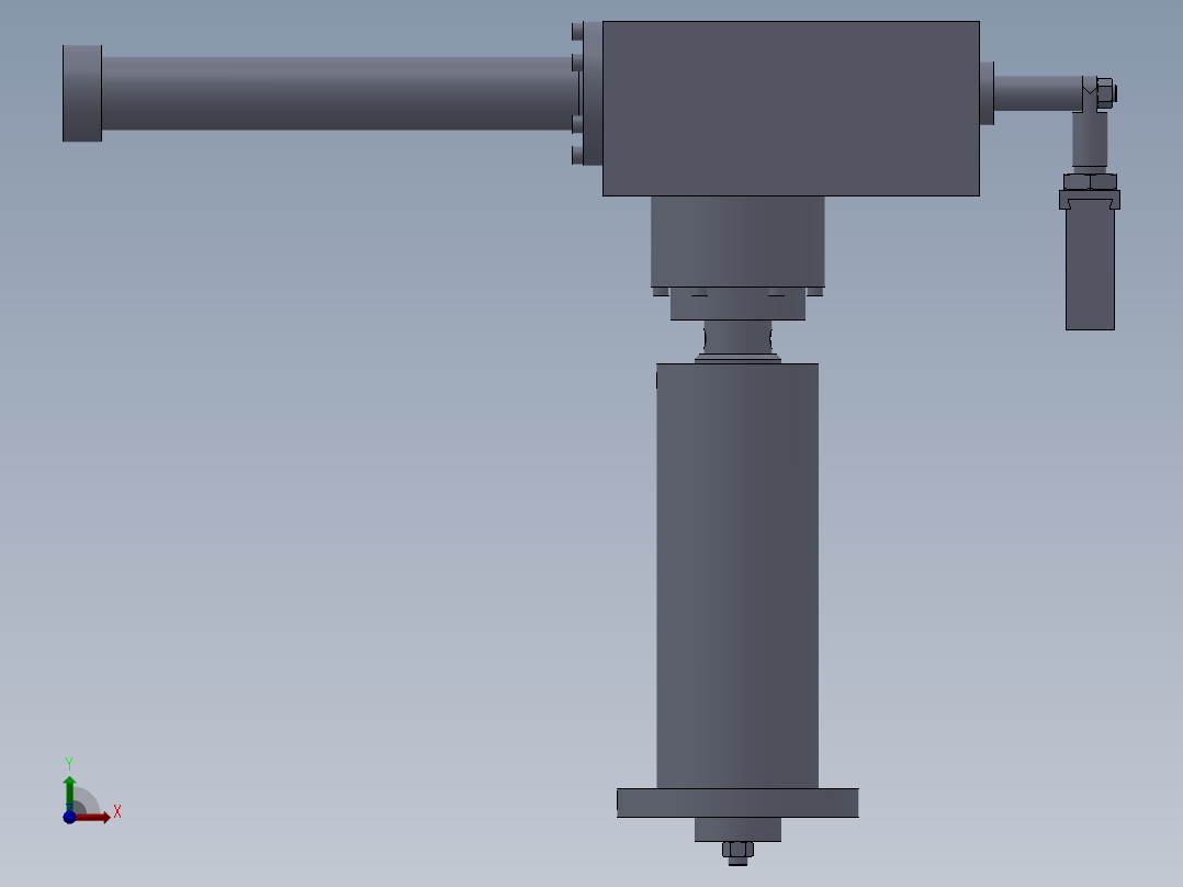 XL661-上下料机械手结构设计及运动学分析三维proe设计资料前视图