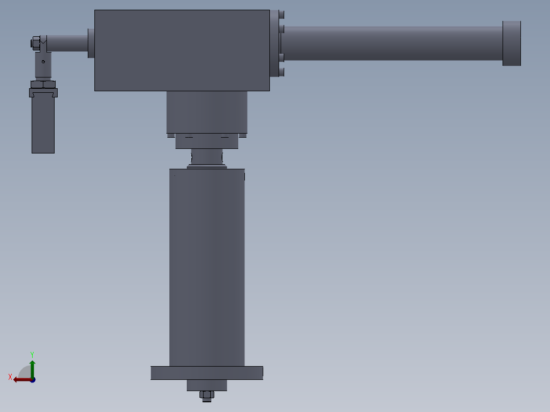 XL661-上下料机械手结构设计及运动学分析三维proe设计资料后视图