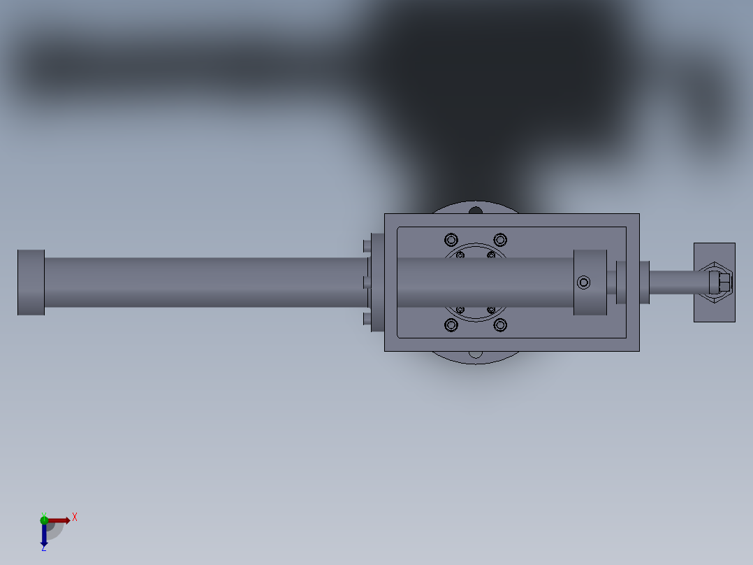 XL661-上下料机械手结构设计及运动学分析三维proe设计资料俯视图
