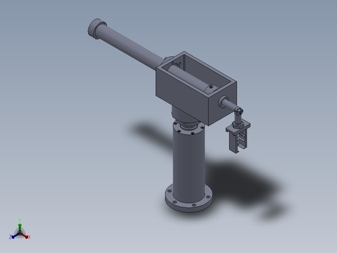 XL661-上下料机械手结构设计及运动学分析三维proe设计资料正等轴测图