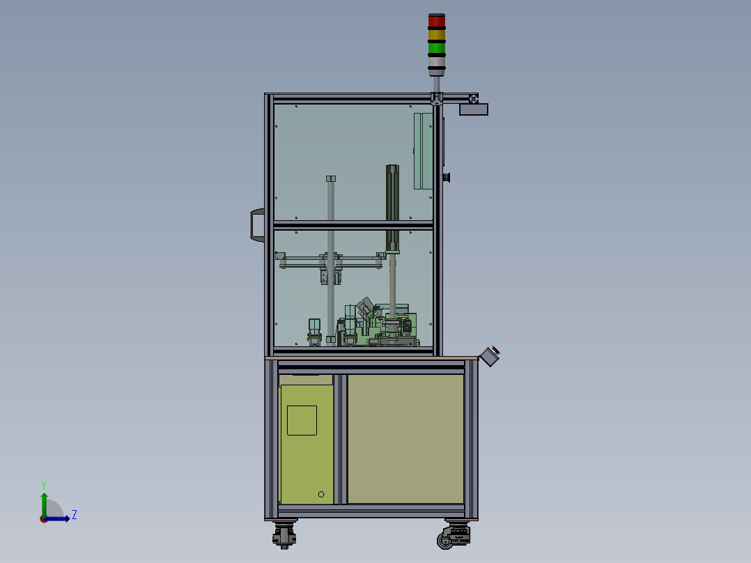 汽车大盖组装密封圈柱塞和打螺丝sw20可编辑左视图