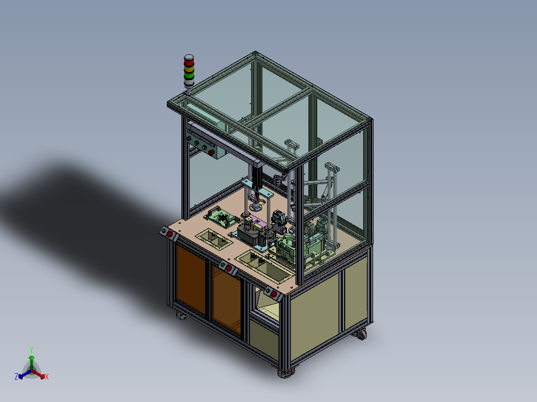 汽车大盖组装密封圈柱塞和打螺丝sw20可编辑正等轴测图