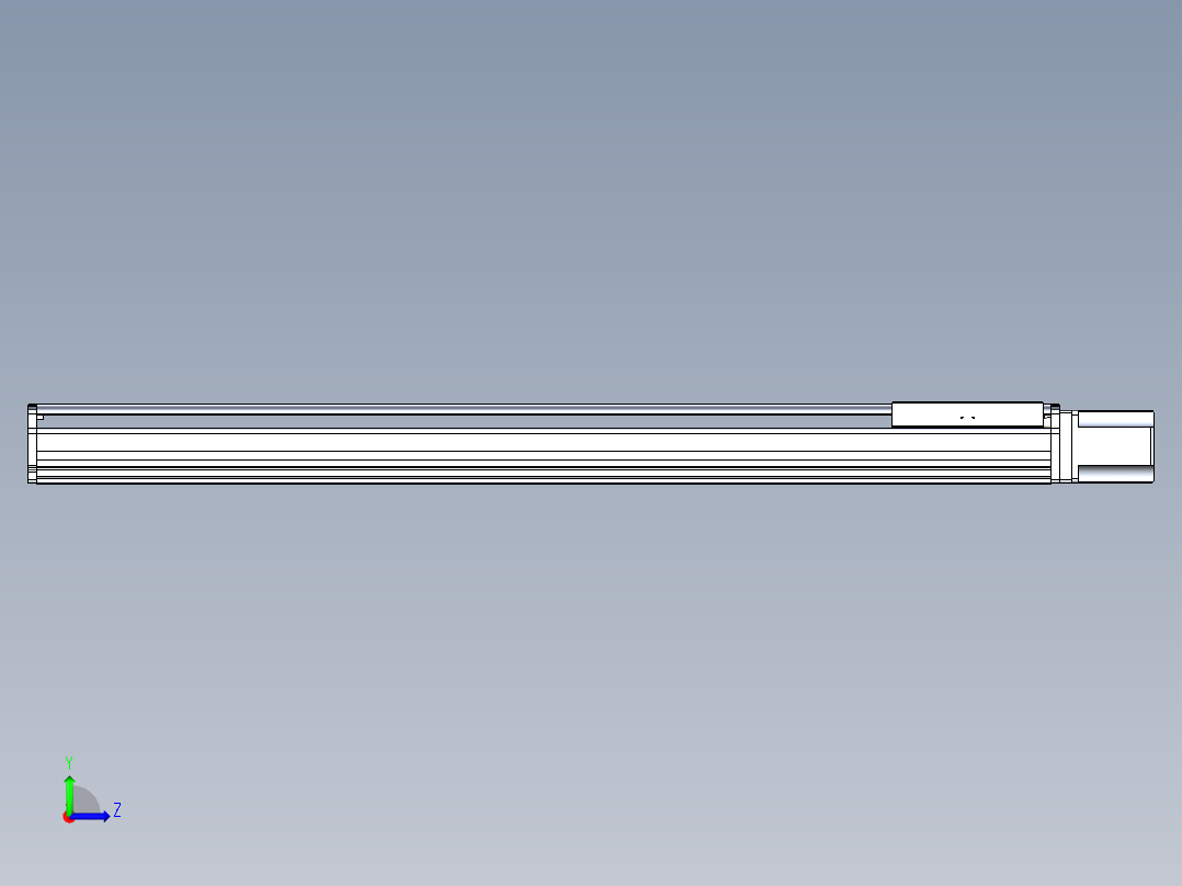 东锦丝杆传动-直线滑台模组DH270-C-L10-S1450-BC-T1000W-C3左视图