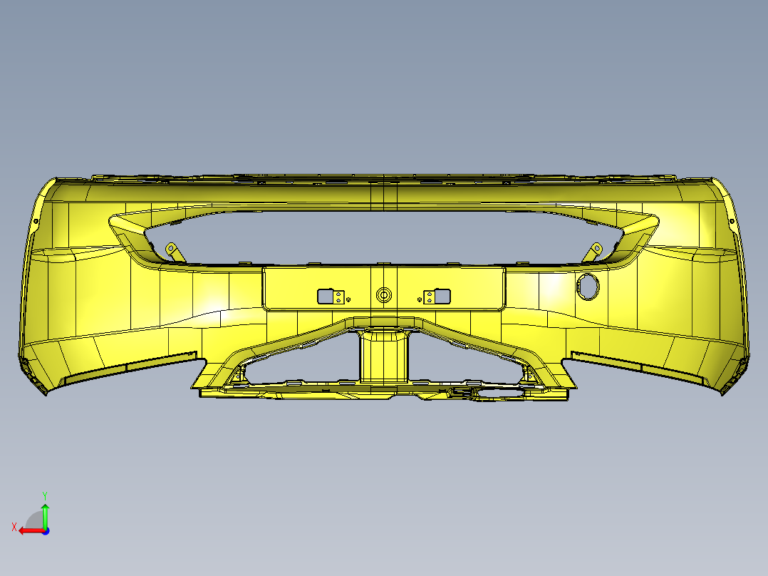 （注塑模具）汽车前围板注塑模具后视图