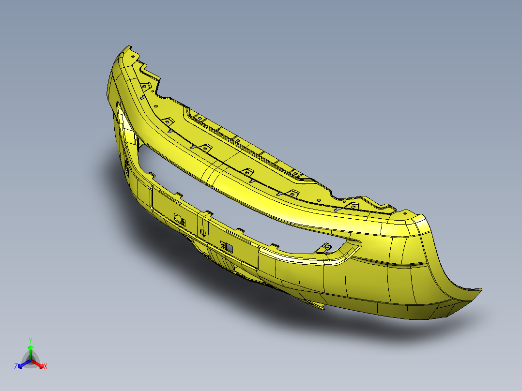 （注塑模具）汽车前围板注塑模具正等轴测图