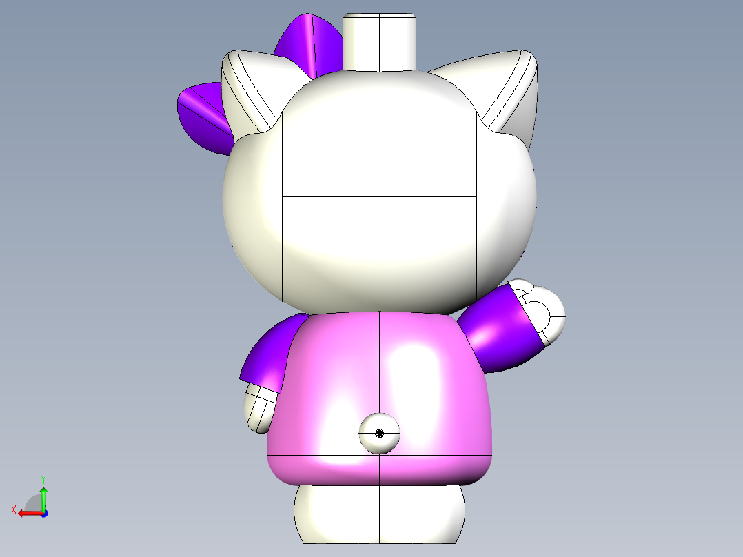 凯蒂猫皂液机后视图