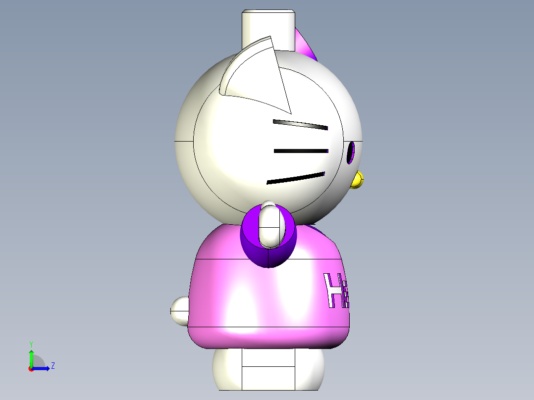 凯蒂猫皂液机左视图