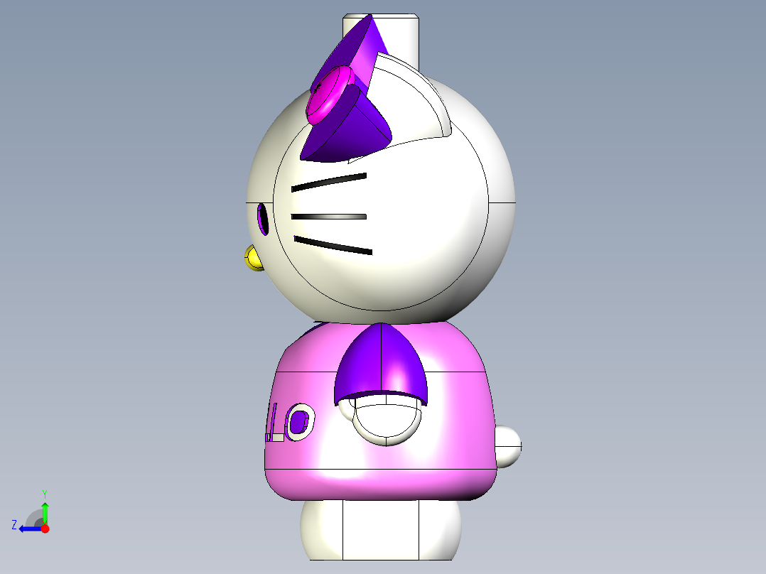 凯蒂猫皂液机右视图