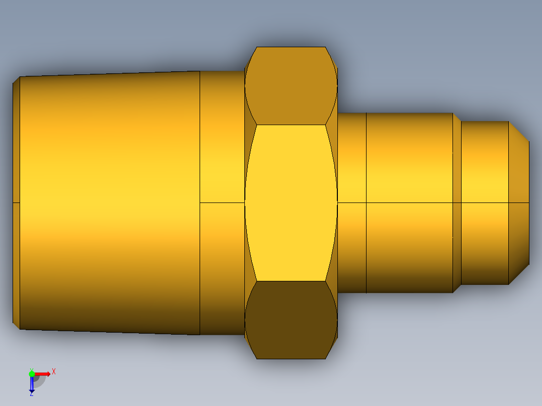 扩口式工业通用硬管接头Male Connector 48F-6-8俯视图