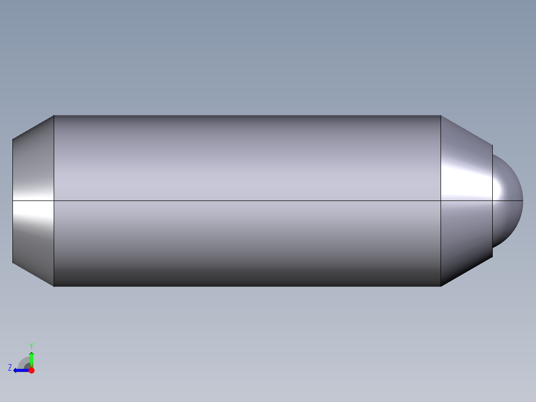 定位珠(重荷重)(內六角)2203-3D多系列多零件图纸模型右视图