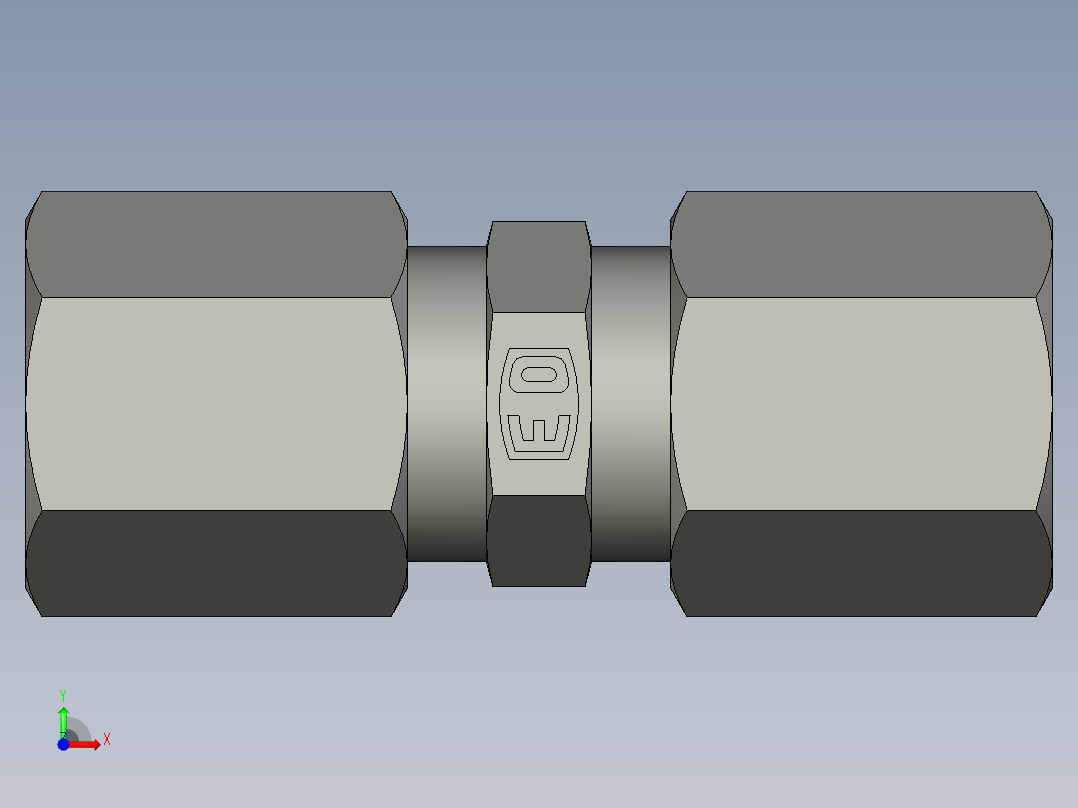 卡套式工业通用硬管接头EO Union G06L71前视图