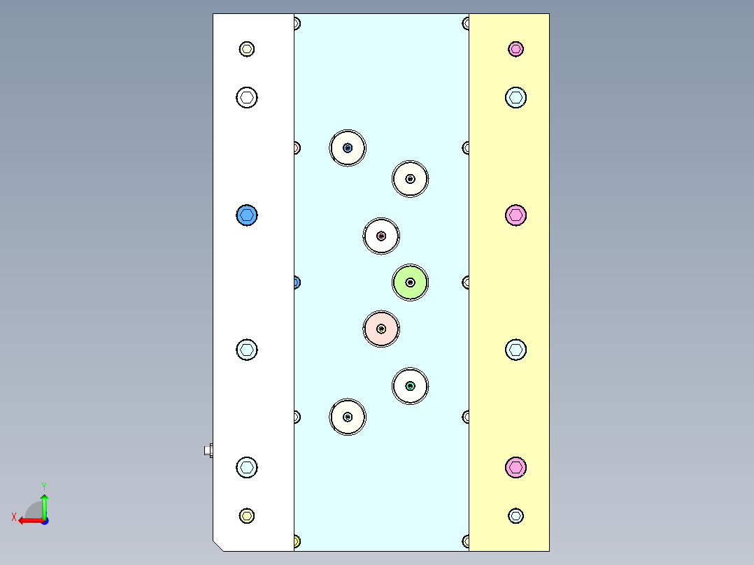 汽车中控面板（压铸模）后视图