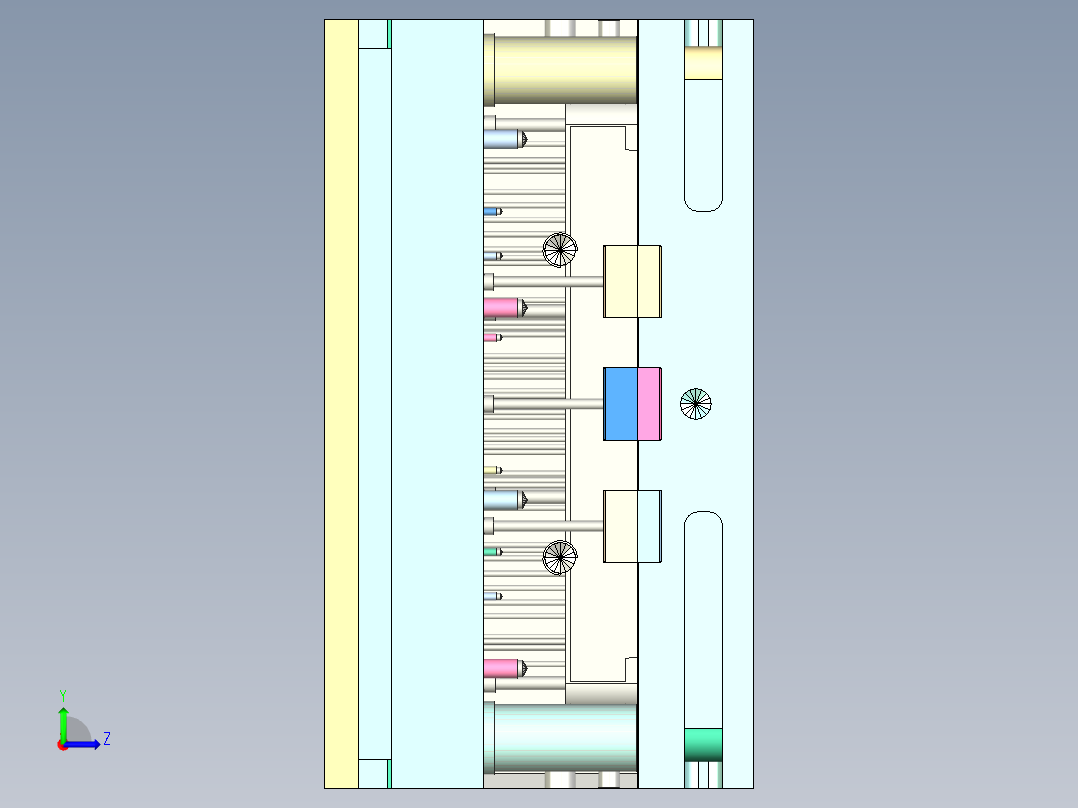 汽车中控面板（压铸模）左视图