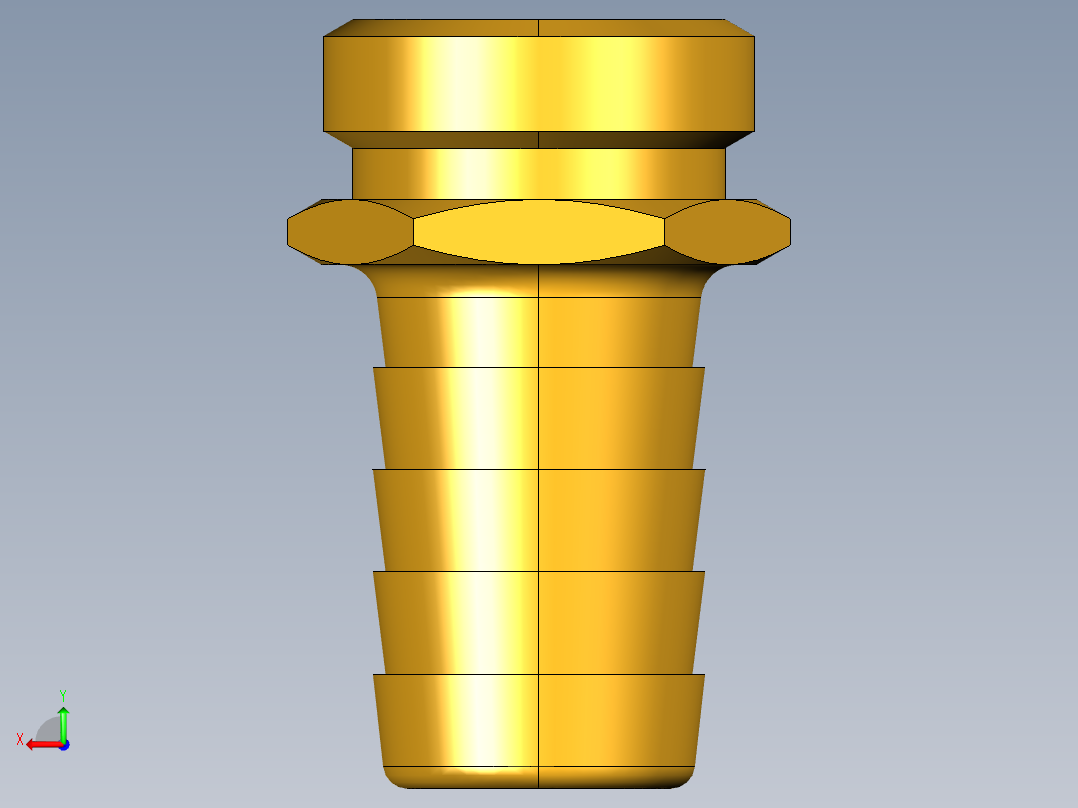 水管接头Hose Barb to Male Hose Thread 55GH-12-12后视图