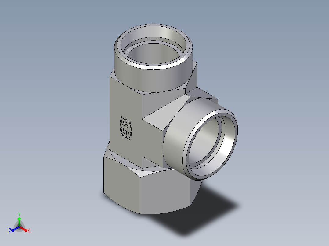 卡套式工业通用硬管接头EO_Swivel_nut_run_tee_EL28LOMDCF