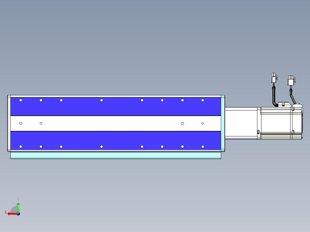 威洛博VC丝杆传动-无尘环境VC14-Lxx-C-S250-BC-ZP75-C3后视图