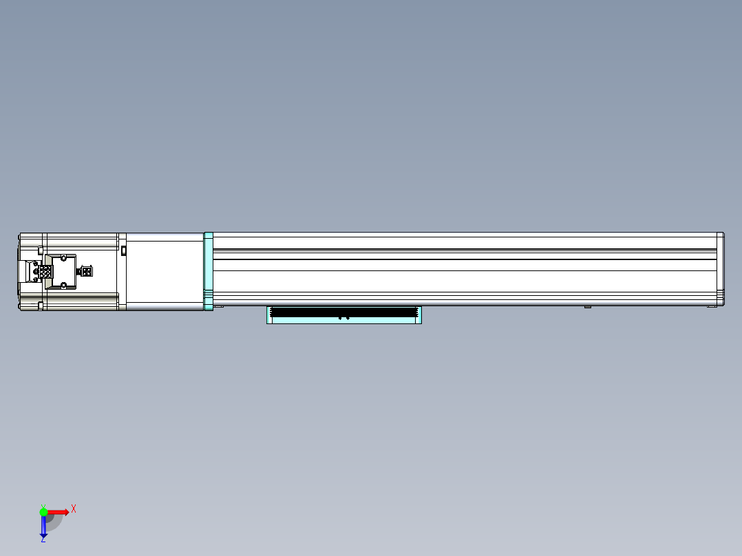 威洛博VC丝杆传动-无尘环境VC14-Lxx-C-S250-BC-ZP75-C3俯视图