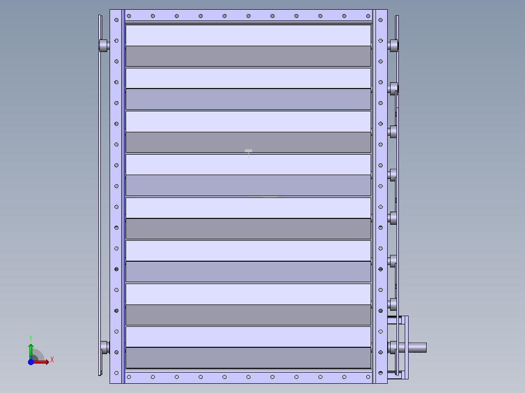 通风百叶阀前视图
