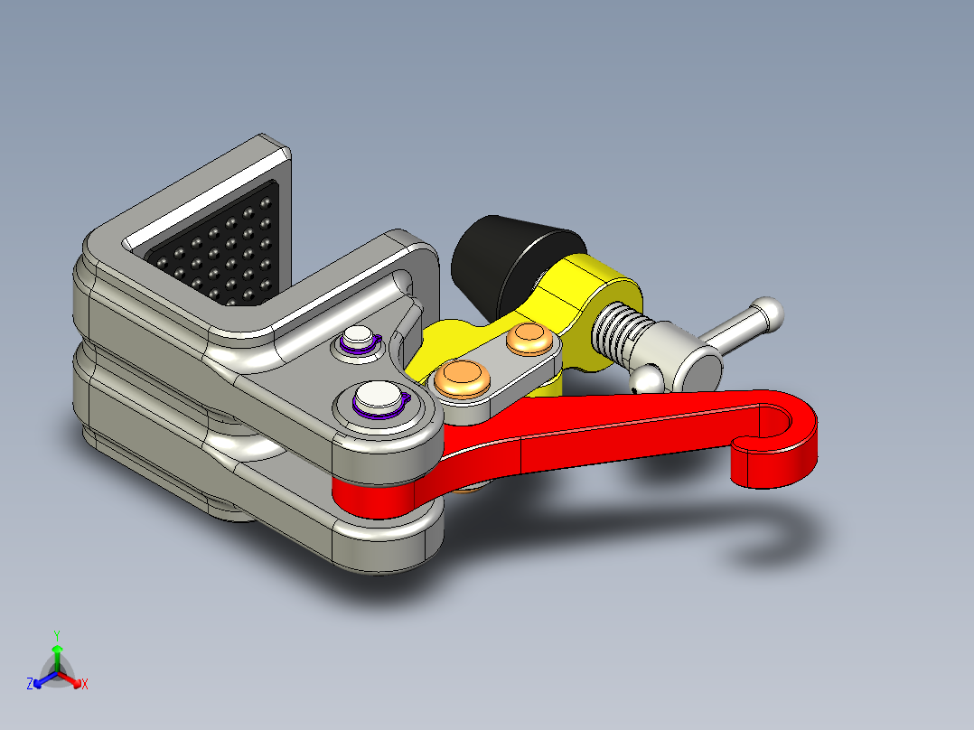 壁挂钩正等轴测图