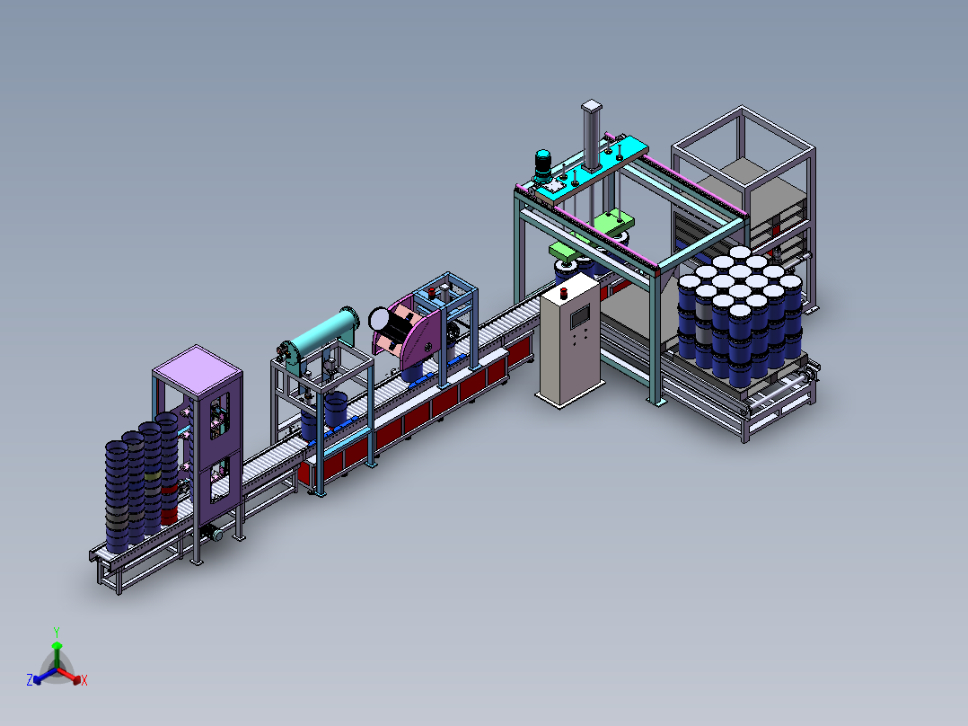 油漆全自动灌装机sw13正等轴测图
