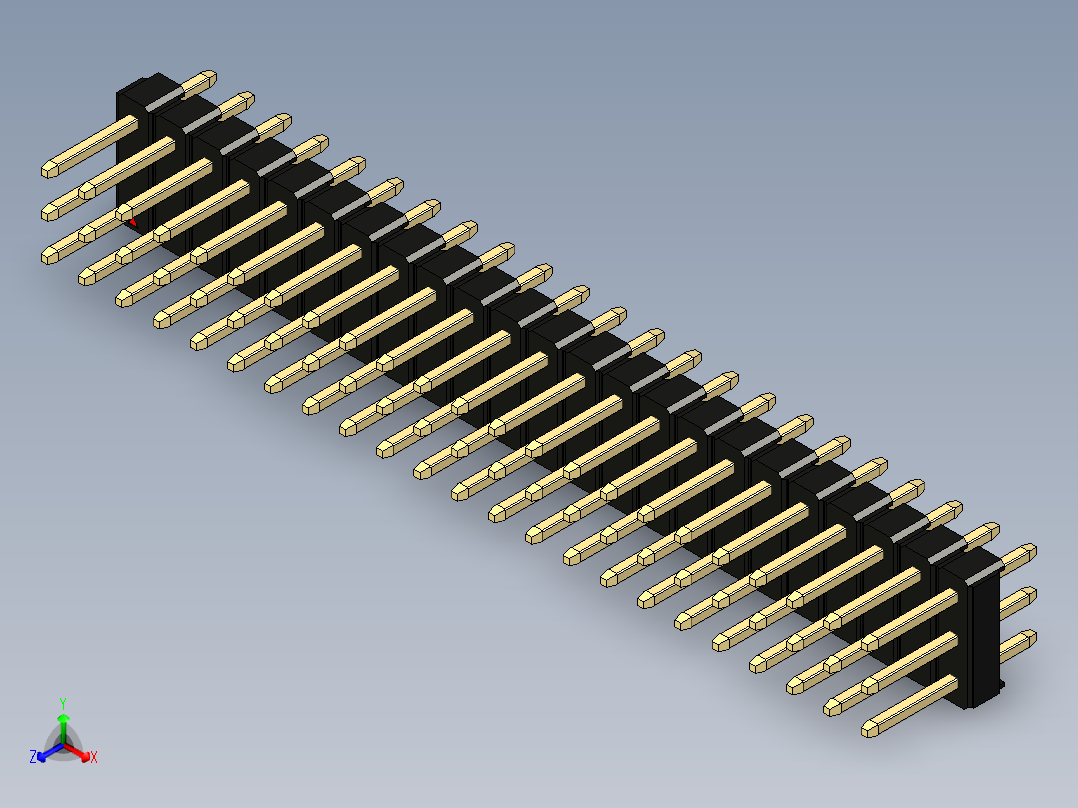 彩色公头100mil（2.54mm）系列-DS1021_black_3x23p_100mil_Type1_rev1.0