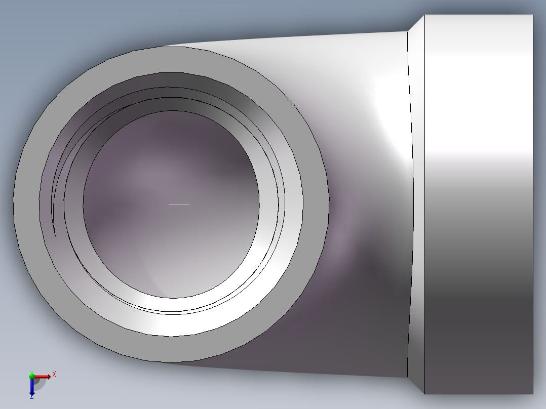 弯头-异径内丝 DN10-DN8俯视图