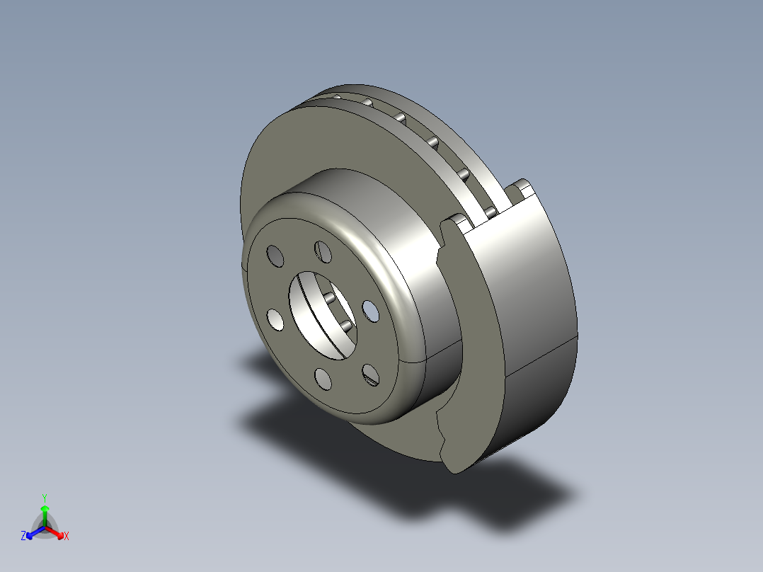 制动器 (15)正等轴测图