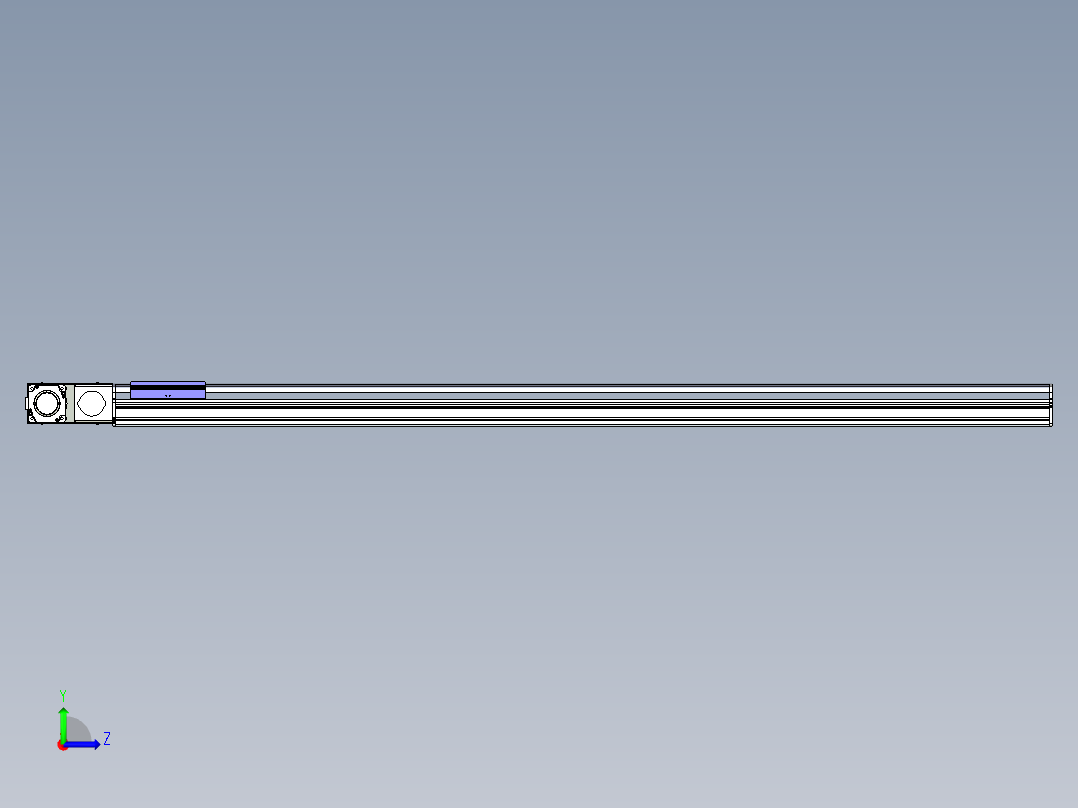 同步带滑台-半封闭B17H-L50-S1750-R-P75-D3左视图