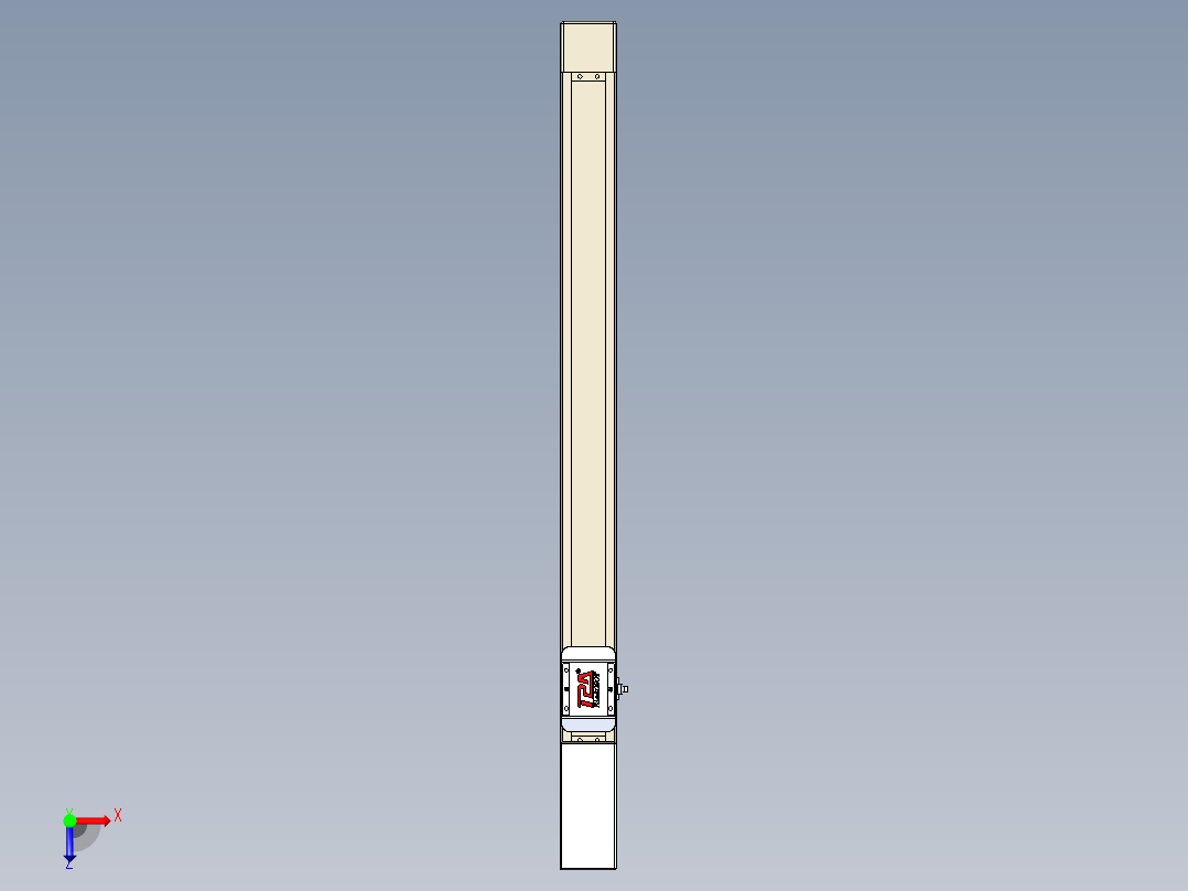 同步带全封闭直线模组TPA-HCB-65S-90-L650-M-Y-P10-N3俯视图