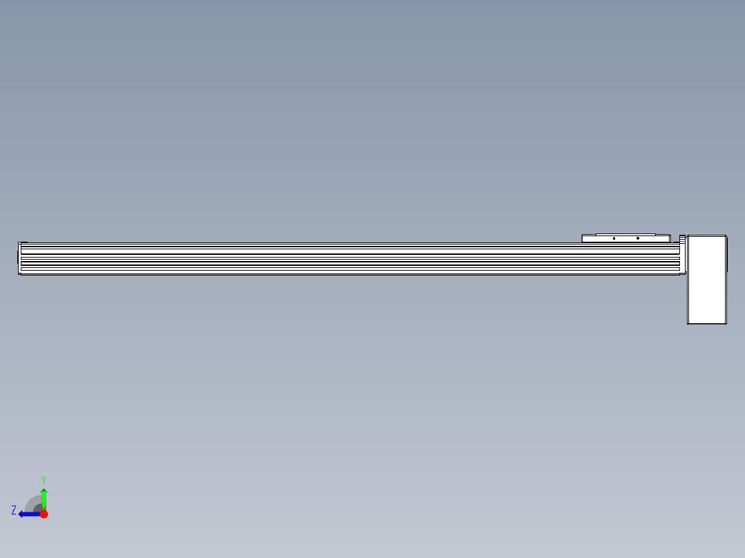 同步带全封闭直线模组TPA-HCB-110D-90-L900-LP-Y-P40-N3右视图
